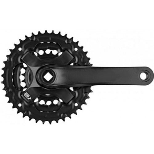 Samox crankstel triple 175 mm 42/32/22t alu/staal matzwart