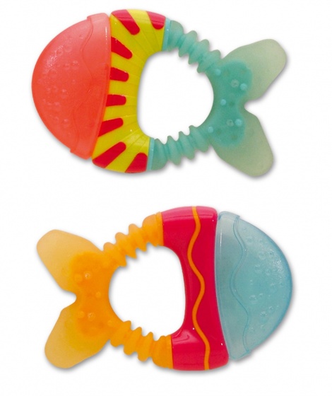 teething rings fish blue/red 10 cm