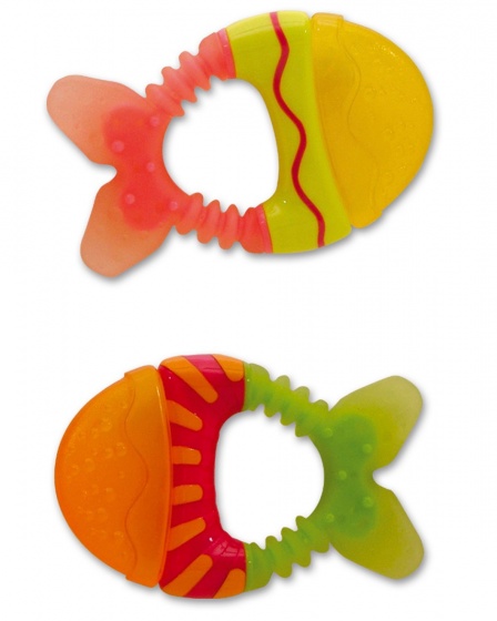 Saro krúžky na hryzenie rybie žlté/zelené 10 cm