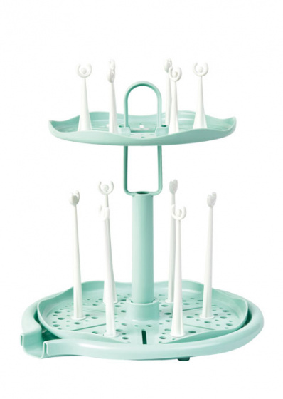 bottle-drying rack mint green