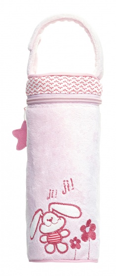 bottle warmer 24cm pink rabbit