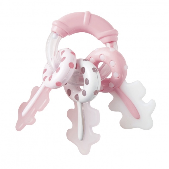 rattle keys with outer ring pink