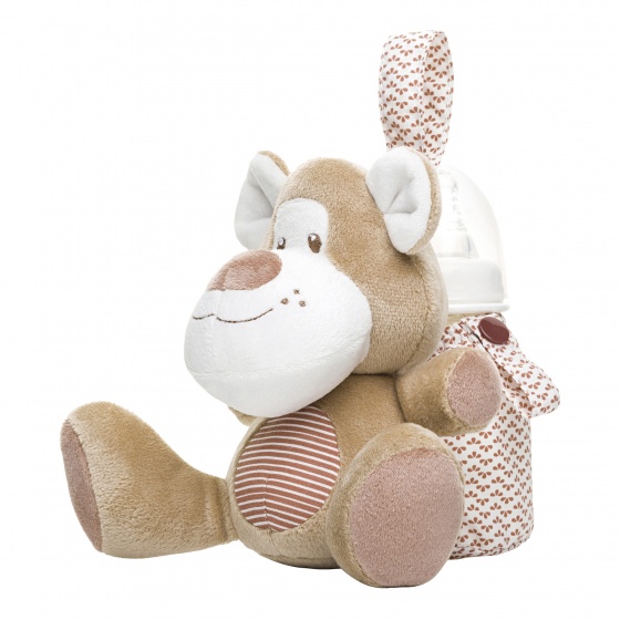 bag for baby bottle bear brown 23 cm