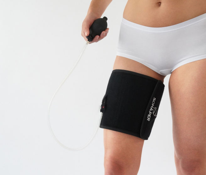 thigh brace Ice Pack & Compression 23 cm textile black