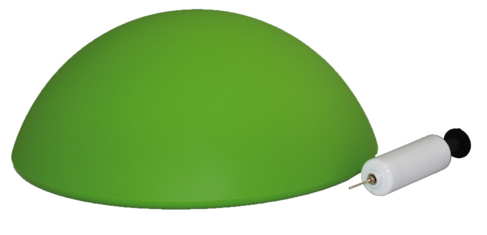 Fitness half ball Dynamic 34 cm PVC green 3-piece
