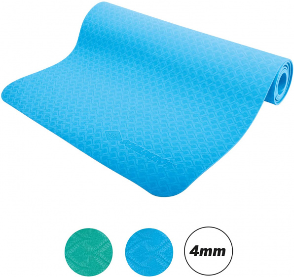 yoga mat 183 cm blue 2-part