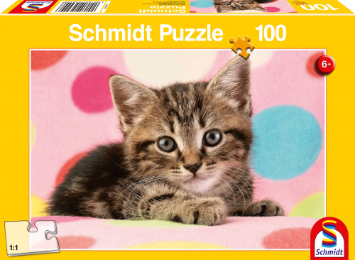 jigsaw puzzle Cute Kitten junior cardboard yellow 100 pieces