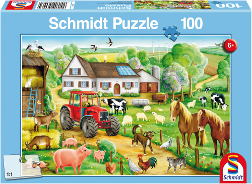 jigsaw puzzle Vrolijk Boerenerf junior cardboard 100 pieces