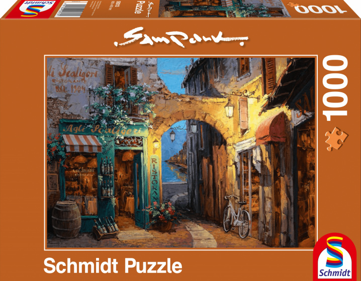 Schmidt Puzzle legpuzzel steegje bij het comomeer 1000 stukjes