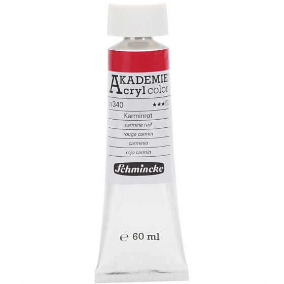 Schmincke tube acrylverf akademie 60 ml carmine rood