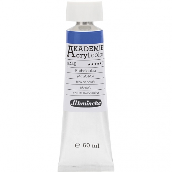Schmincke tube akademie acrylverf 60 ml blauw phthalo (448)