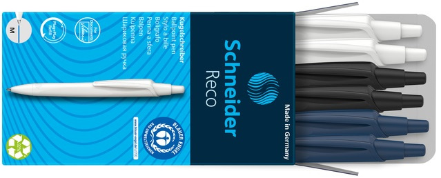 Schneider Balpen Reco wit/blauw/zwart 6 stuks Schneider Balpen Reco wit/blauw/zwart 6 stuks