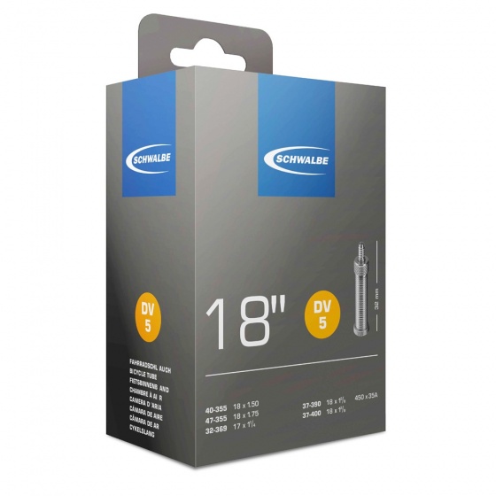 Schwalbe duša 18 x 1 1/4 / 1,75 (40/47-355/400) DV5 35 mm