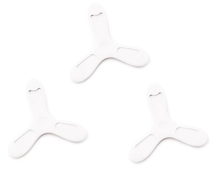 Scratch diskers magnetisch 8,5 x 0,7 cm siliconen wit 3 stuks