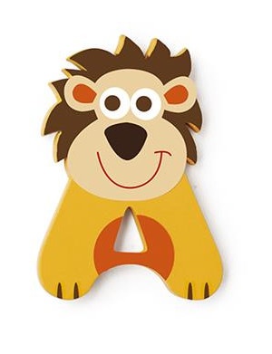 letter A lion yellow 5.5 cm