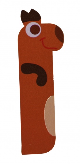 Scratch letter i kangaroo bruin 5.5 cm