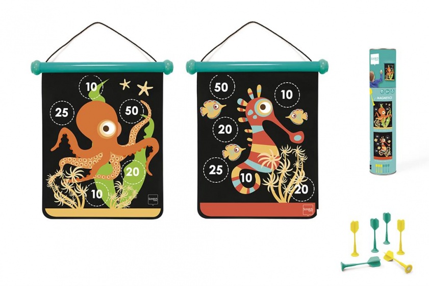 Scratch magnetisch dartspel 40 x 31 cm oceaan