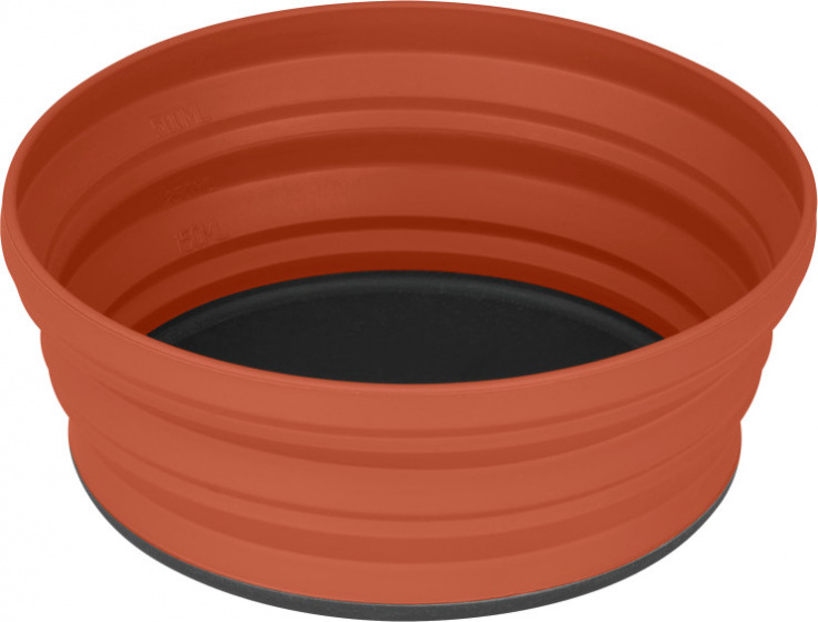 camping bowl X-Bowl 650 ml silicon rust brown