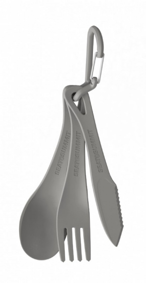 Sea to Summit Delta Cutlery Set Campingový príborový nôž, vidlička a lyžica sivá