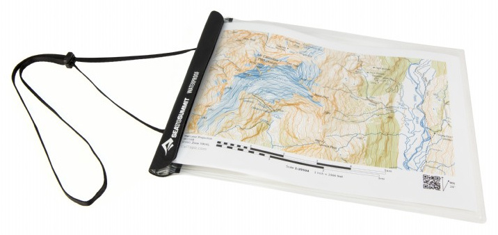 Sea to Summit kaarthouder waterdicht 30 x 21 cm pvc transparant