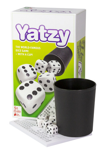 Selecta dobbelspel yatzy met beker karton 8 delig