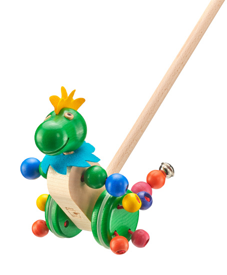Selecta Spielzeug duwstok Draak Tattolo junior 57 cm hout groen Selecta Spielzeug duwstok Draak Tattolo junior 57 cm hout groen