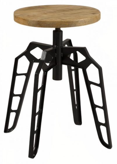 Sense' Living príručný stolík Evie 35 cm drevo/oceľ hnedá/čierna