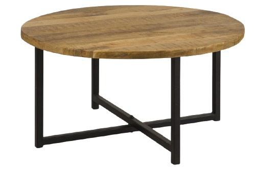 Sense' Living príručný stolík Hannah 80 cm drevo/oceľ hnedá