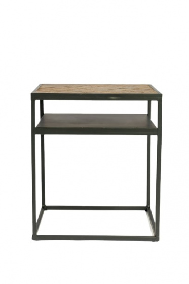 Sense' Living príručný stolík Olar 47 x 35 cm drevo/oceľ prírodná