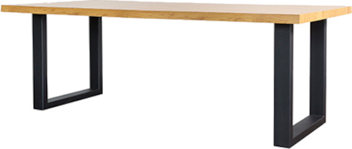 Sense' Living jedálenský stôl Dub Natural 160 x 90 cm MDF natural/čierna