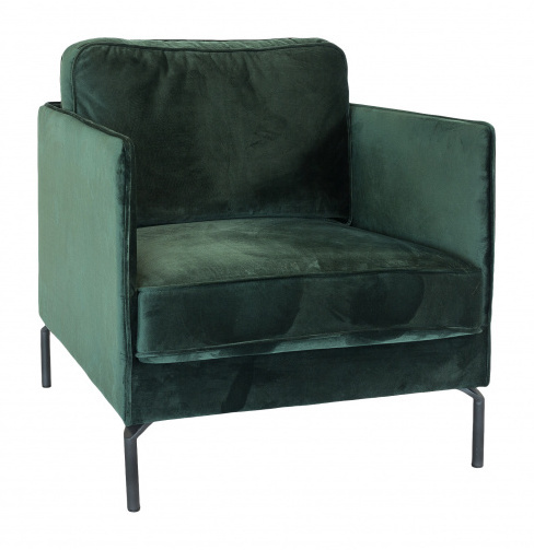 Sense' Living kreslo Jasmine 80 x 92 x 86 cm zamatovo zelená