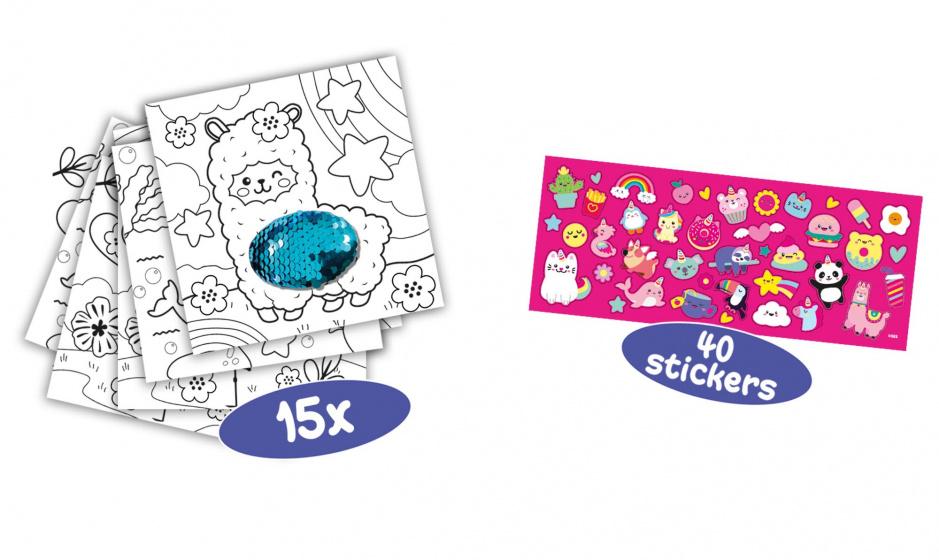 SES Creative kleurboek magische pailletten meisjes roze