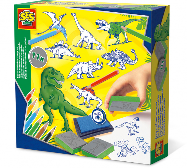 SES Creative sada pečiatok dino 11 kusov 5dielna