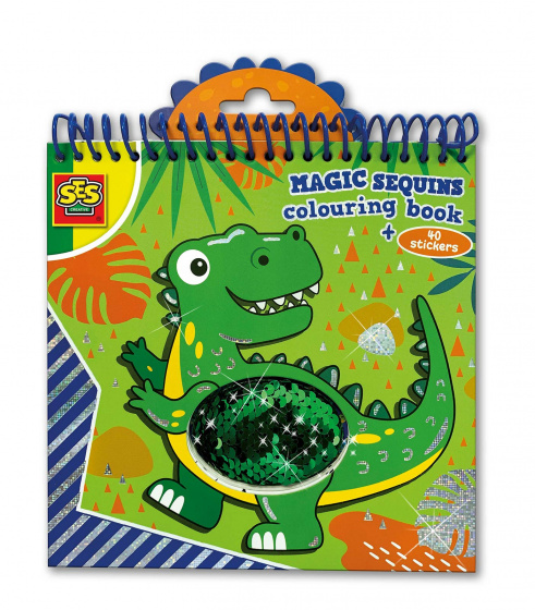 SES Creative kleurboek magic junior 19 x 20 cm papier groen/blauw