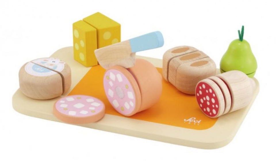 wooden cheese board 8-piece