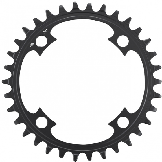 Shimano kettingblad steps e8000 12s 104 mm 36t rvs zwart
