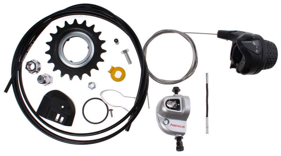 Shimano onderdelenset nexus 3 remnaaf zwart 12 delig