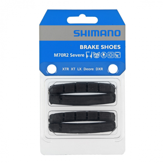 Shimano remblokrubbers m70r2 velgrem rubber zwart 4 stuks