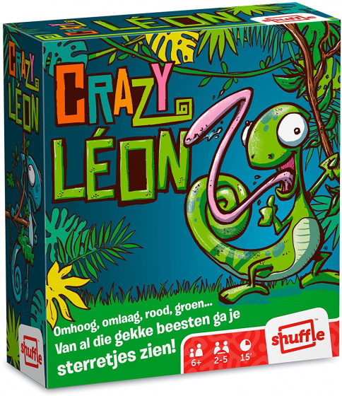 Shuffle kaartspel crazy leon junior karton 55 kaarten
