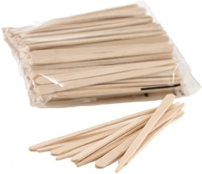 Sienna-X voskové špachtle Wenkbrauwen wood natural 200 kusov