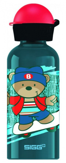 drinking bottle Skate 400 ml 19,7 cm aluminium blue