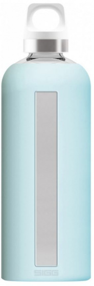 drinking bottle Star 850 ml 26,3 cm glass blue
