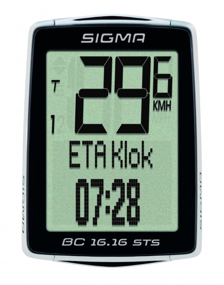 Sigma Cyklocomputer BC 16.16 STS CAD černý