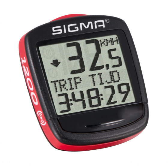 Sigma fietscomputer bc baseline 1200 wl 30 x 30 mm zwart