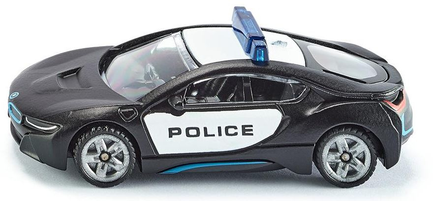 Siku bmw i8 us police politieauto 8 cm staal zwart/wit (1533)