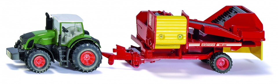 Fendt tractor with Grimme potato harvester red / green (1808)
