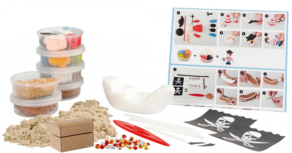 Silk Clay diy kit themaset piraat 14 delig
