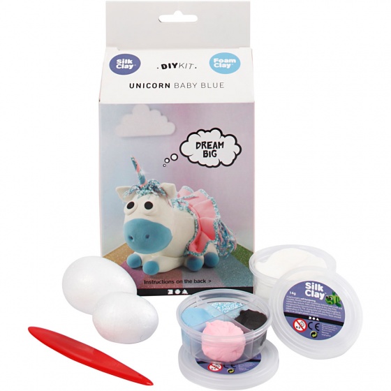 Silk Clay knutselset funny friends baby blue 8 delig