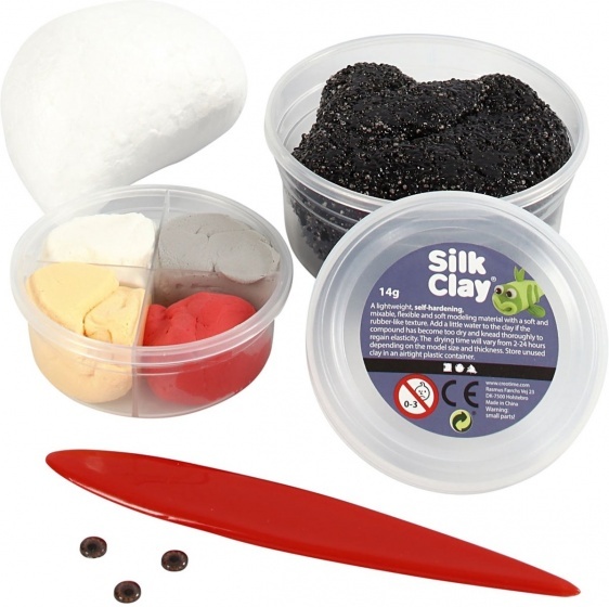 Silk Clay knutselset ugly monsters zwart 6 delig