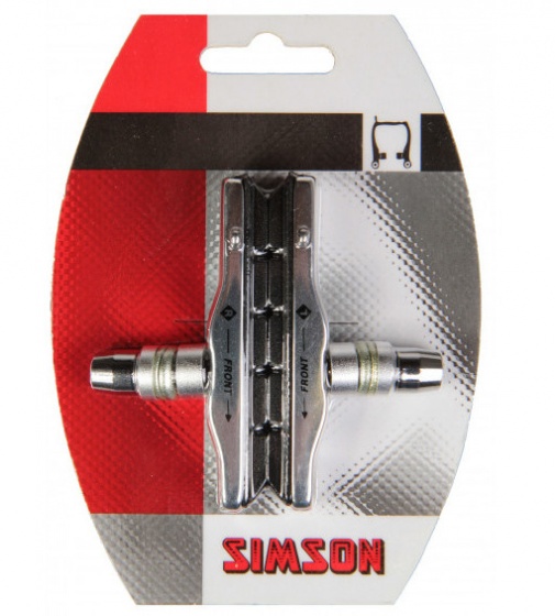 Simson remblokken v brake 72 mm zwart 2 stuks